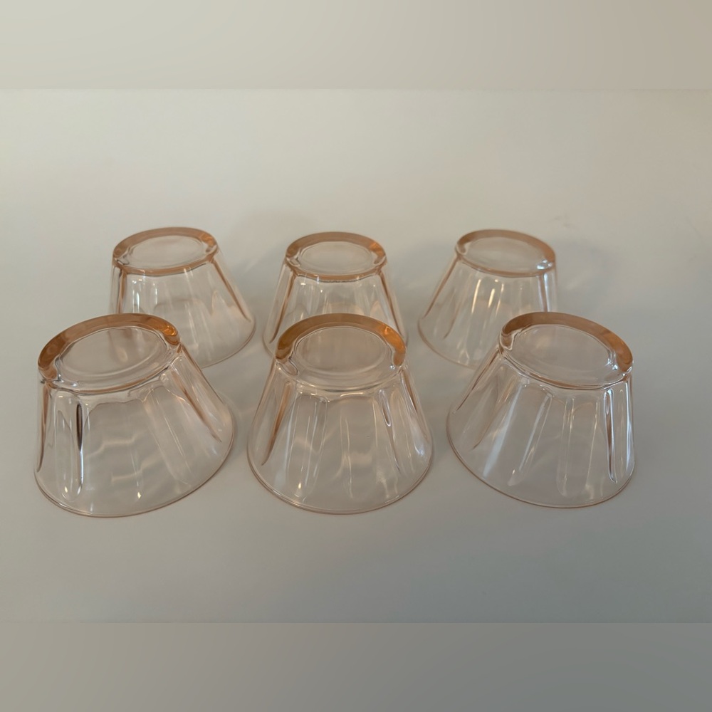 Pink Depression Glass Ramekins (6) - Picture 5 of 7